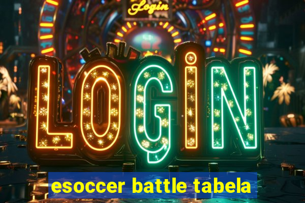 esoccer battle tabela